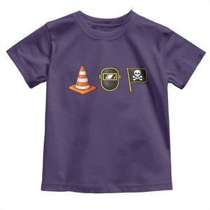 Pittsburgh Victory Icons Rebus Graphic IYKYK Meme Toddler T Shirt Hoist The Cone Welding Mask Jolly Roger Flag TS02 Purple Print Your Wear