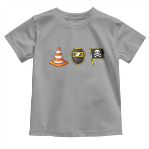 Pittsburgh Victory Icons Rebus Graphic IYKYK Meme Toddler T Shirt Hoist The Cone Welding Mask Jolly Roger Flag TS02 Sport Gray Print Your Wear