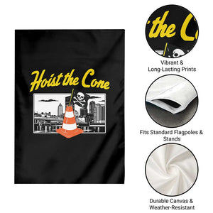 Pittsburgh Skyline Victory Hoist The Cone Meme Garden Flag Funny Sports Fan Celebration TS02 Print Your Wear