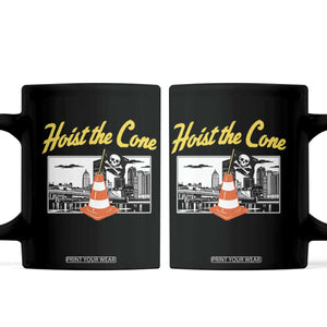 Pittsburgh Skyline Victory Hoist The Cone Meme Coffee Mug Funny Sports Fan Celebration TS02 Black Print Your Wear