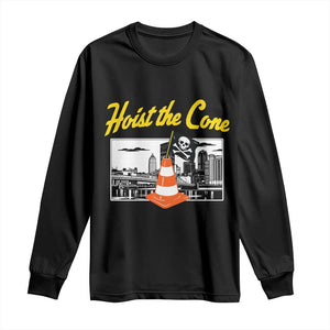 Pittsburgh Skyline Victory Hoist The Cone Meme Long Sleeve Shirt Funny Sports Fan Celebration TS02 Black Print Your Wear