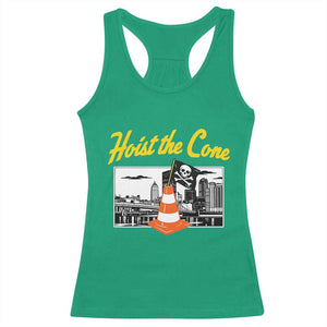 Pittsburgh Skyline Victory Hoist The Cone Meme Racerback Tank Top Funny Sports Fan Celebration TS02 Irish Green Print Your Wear