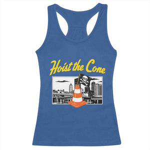 Pittsburgh Skyline Victory Hoist The Cone Meme Racerback Tank Top Funny Sports Fan Celebration TS02 Royal Blue Print Your Wear
