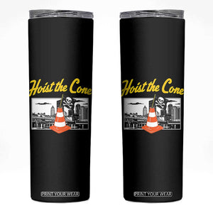 Pittsburgh Skyline Victory Hoist The Cone Meme Skinny Tumbler Funny Sports Fan Celebration TS02 Black Print Your Wear