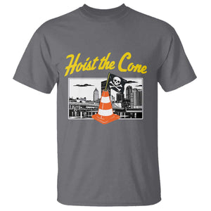 Pittsburgh Skyline Victory Hoist The Cone Meme T Shirt Funny Sports Fan Celebration TS02 Charcoal Print Your Wear