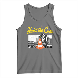 Pittsburgh Skyline Victory Hoist The Cone Meme Tank Top Funny Sports Fan Celebration TS02 Black Heather Print Your Wear