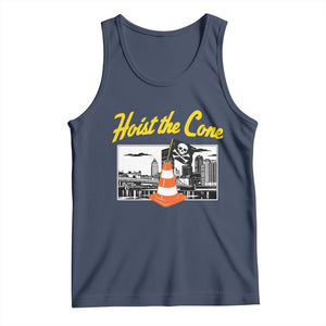 Pittsburgh Skyline Victory Hoist The Cone Meme Tank Top Funny Sports Fan Celebration TS02 Navy Print Your Wear