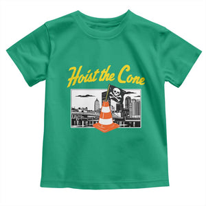 Pittsburgh Skyline Victory Hoist The Cone Meme Toddler T Shirt Funny Sports Fan Celebration TS02 Irish Green Print Your Wear