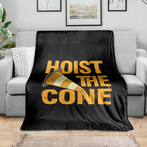 Vintage Hoist The Cone Distressed Graphic Throw Blanket Funny Sports Meme Baseball Fan Victory Celebration TS02 Print Your Wear