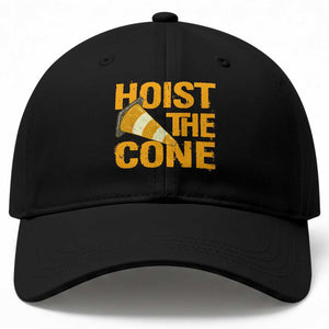 Vintage Hoist The Cone Distressed Graphic Baseball Cap Funny Sports Meme Baseball Fan Victory Celebration TS02 Print Your Wear