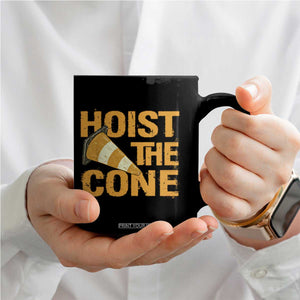Vintage Hoist The Cone Distressed Graphic Coffee Mug Funny Sports Meme Baseball Fan Victory Celebration TS02 Print Your Wear