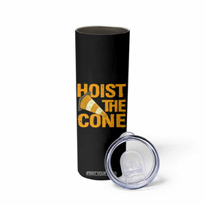 Vintage Hoist The Cone Distressed Graphic Skinny Tumbler Funny Sports Meme Baseball Fan Victory Celebration TS02 Print Your Wear