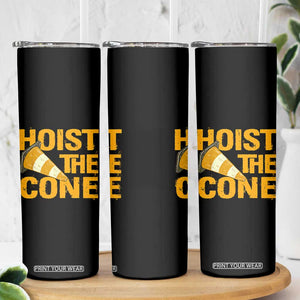 Vintage Hoist The Cone Distressed Graphic Skinny Tumbler Funny Sports Meme Baseball Fan Victory Celebration TS02 Print Your Wear