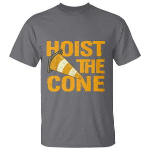 Vintage Hoist The Cone Distressed Graphic T Shirt Funny Sports Meme Baseball Fan Victory Celebration TS02 Charcoal Print Your Wear
