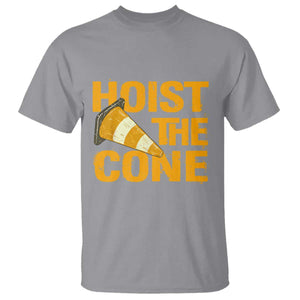 Vintage Hoist The Cone Distressed Graphic T Shirt Funny Sports Meme Baseball Fan Victory Celebration TS02 Sport Gray Print Your Wear