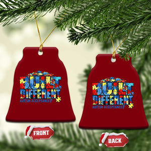 Built Different Autism Acceptance Puzzle Piece Graphic Ceramic Ornament Inspirational Neurodiversity Support TS02 Print Your Wear