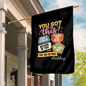 Retro Test Day Motivation You Got This Garden Flag Rock The Test Believe In You Inspirational Teacher TS02 Print Your Wear
