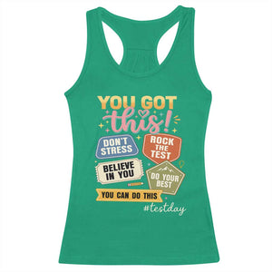 Retro Test Day Motivation You Got This Racerback Tank Top Rock The Test Believe In You Inspirational Teacher TS02 Irish Green Print Your Wear