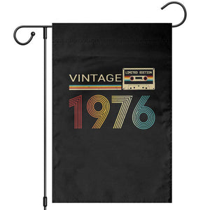 Vintage 1976 Retro Cassette Tape Graphic Garden Flag Awesome Since 1976 Birthday Gift TS02 Black Print Your Wear