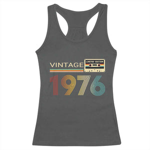Vintage 1976 Retro Cassette Tape Graphic Racerback Tank Top Awesome Since 1976 Birthday Gift TS02 Dark Heather Print Your Wear