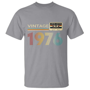 Vintage 1976 Retro Cassette Tape Graphic T Shirt Awesome Since 1976 Birthday Gift TS02 Sport Gray Print Your Wear