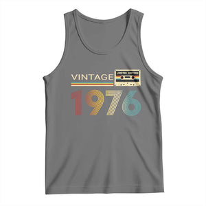 Vintage 1976 Retro Cassette Tape Graphic Tank Top Awesome Since 1976 Birthday Gift TS02 Black Heather Print Your Wear