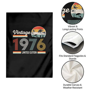 Vintage 1976 Limited Edition Garden Flag Retro Sunset 50th Birthday Graphic TS02 Print Your Wear