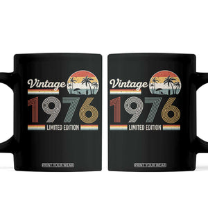 Vintage 1976 Limited Edition Coffee Mug Retro Sunset 50th Birthday Graphic