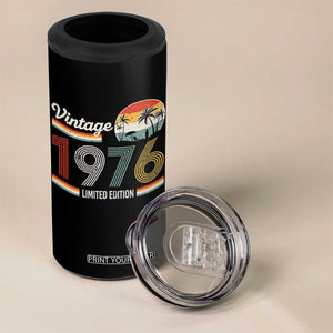 Vintage 1976 Limited Edition 4 in 1 Can Cooler Tumbler Retro Sunset 50th Birthday Graphic TS02 Print Your Wear