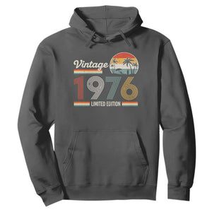 Vintage 1976 Limited Edition Hoodie Retro Sunset 50th Birthday Graphic