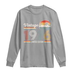 Vintage 1976 Limited Edition Long Sleeve Shirt Retro Sunset 50th Birthday Graphic TS02 Sport Gray Print Your Wear