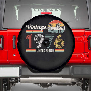 Vintage 1976 Limited Edition Spare Tire Cover Retro Sunset 50th Birthday Graphic TS02 Black Print Your Wear