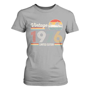 Vintage 1976 Limited Edition T Shirt For Women Retro Sunset 50th Birthday Graphic TS02 Sport Gray Print Your Wear