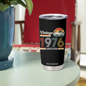 Vintage 1976 Limited Edition Tumbler Cup Retro Sunset 50th Birthday Graphic TS02 Print Your Wear