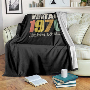 Vintage 1976 Limited Edition Throw Blanket Distressed Retro Typography 50th Birthday