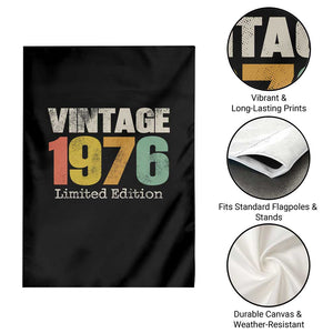 Vintage 1976 Limited Edition Garden Flag Distressed Retro Typography 50th Birthday TS02 Print Your Wear