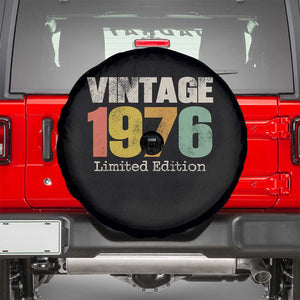 Vintage 1976 Limited Edition Spare Tire Cover Distressed Retro Typography 50th Birthday TS02 Black Print Your Wear