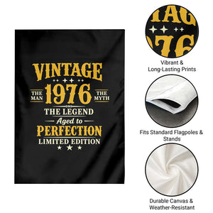 Vintage 1976 Aged to Perfection Garden Flag Limited Edition Retro 50th Birthday TS02 Print Your Wear