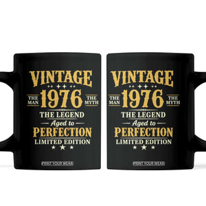 Vintage 1976 Aged to Perfection Coffee Mug Limited Edition Retro 50th Birthday