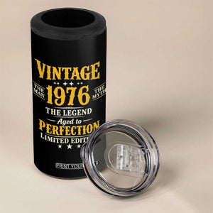 Vintage 1976 Aged to Perfection 4 in 1 Can Cooler Tumbler Limited Edition Retro 50th Birthday TS02 Print Your Wear