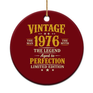 Vintage 1976 Aged to Perfection Ceramic Ornament Limited Edition Retro 50th Birthday TS02 1pc Red Print Your Wear