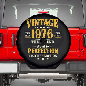 Vintage 1976 Aged to Perfection Spare Tire Cover Limited Edition Retro 50th Birthday TS02 Black Print Your Wear