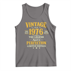 Vintage 1976 Aged to Perfection Tank Top Limited Edition Retro 50th Birthday TS02 Deep Heather Print Your Wear