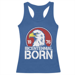 Patriotic Bicentennial Born 1976 Racerback Tank Top American Bald Eagle 50th Birthday