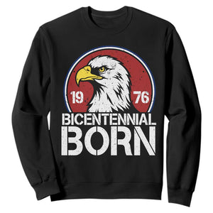 Patriotic Bicentennial Born 1976 Sweatshirt American Bald Eagle 50th Birthday TS02 Black Print Your Wear