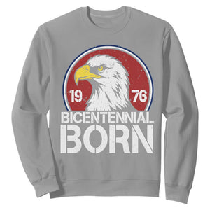 Patriotic Bicentennial Born 1976 Sweatshirt American Bald Eagle 50th Birthday TS02 Sport Gray Print Your Wear