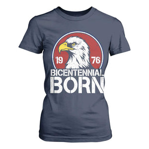 Patriotic Bicentennial Born 1976 T Shirt For Women American Bald Eagle 50th Birthday TS02 Navy Print Your Wear