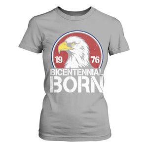 Patriotic Bicentennial Born 1976 T Shirt For Women American Bald Eagle 50th Birthday TS02 Sport Gray Print Your Wear
