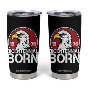 Patriotic Bicentennial Born 1976 Tumbler Cup American Bald Eagle 50th Birthday