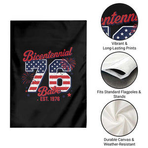 Retro Bicentennial Babe Est 1976 Garden Flag 4th of July 50th Birthday Gift TS02 Print Your Wear